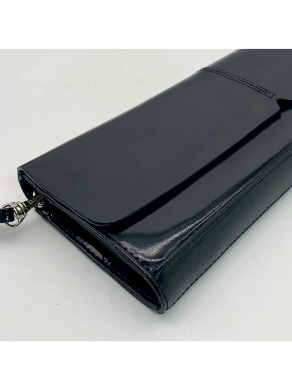 Alfani Patent Leather Black Wristlet Clutch